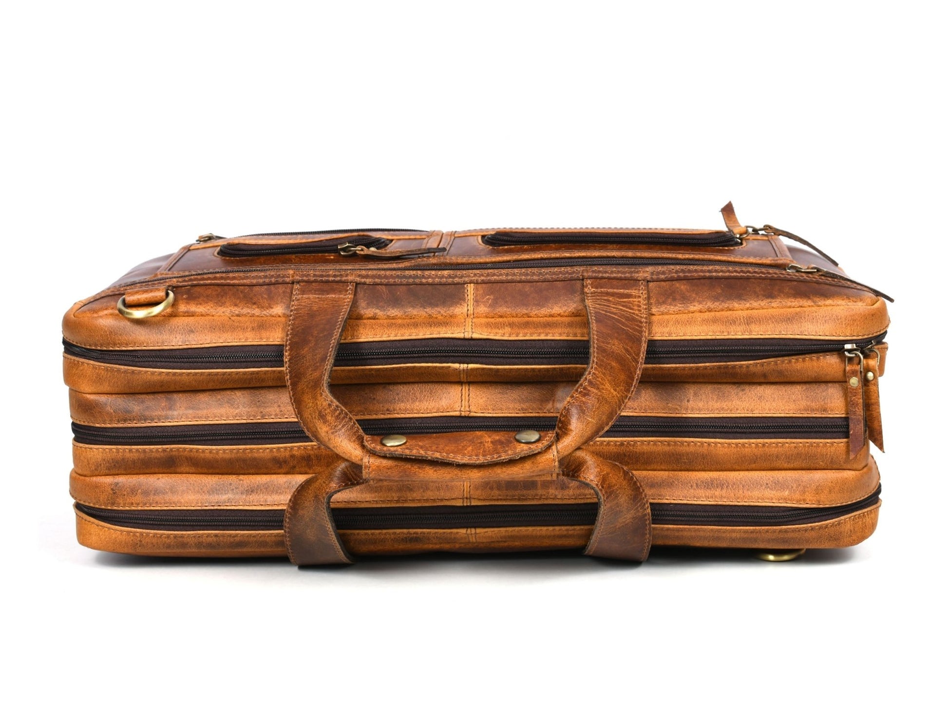 Salerno Leather Chef Knife Case Stress Brown (KR-61) - www.Shopthatapp.com