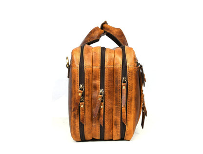 Salerno Leather Chef Knife Case Stress Brown (KR-61) - www.Shopthatapp.com