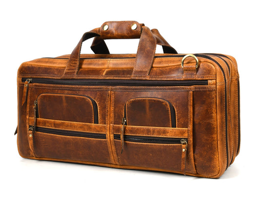 Salerno Leather Chef Knife Case Stress Brown (KR-61) - www.Shopthatapp.com