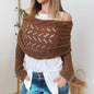 Sally knitted long sleeve shawl - www.Shopthatapp.com