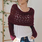 Sally knitted long sleeve shawl - www.Shopthatapp.com
