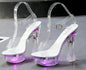Wedge shoes Sandals Feminine Transparent Crystal Platform High Heels - www.Shopthatapp.com