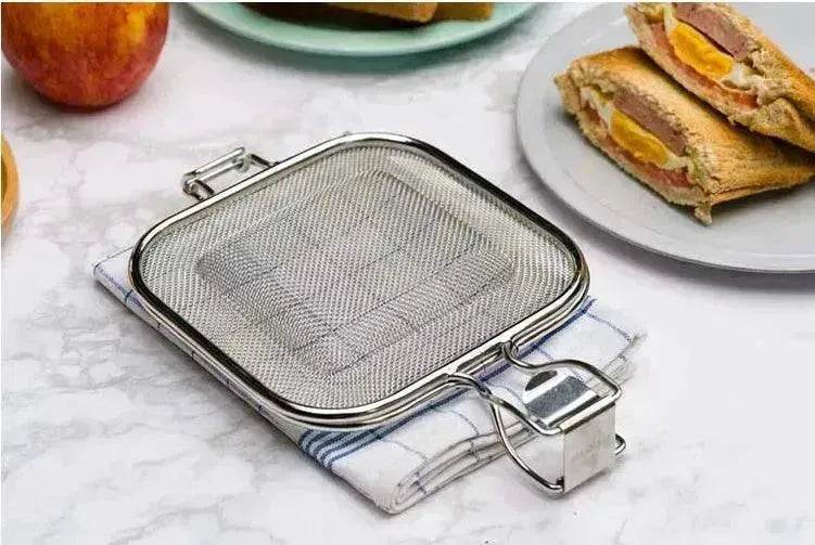 Sandwich BBQ Grill Sandwich Oven Food Bread Stainless Steel Barbecue Net BBQ Grill Breakfast Baking Tool - www.Shopthatapp.com