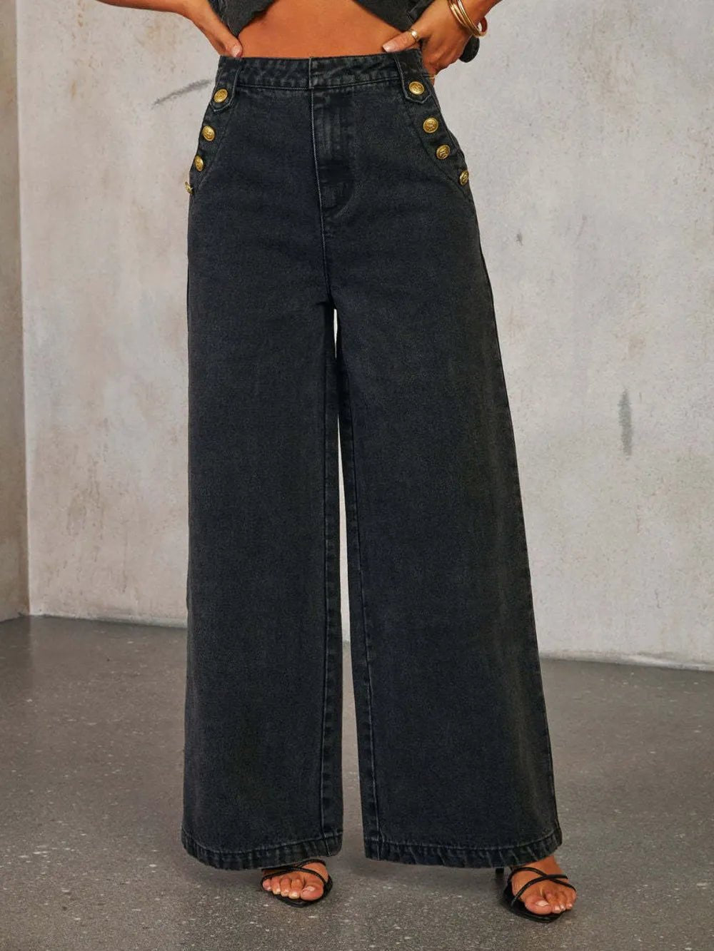 Santi High Rise Wide Leg Jeans - www.Shopthatapp.com