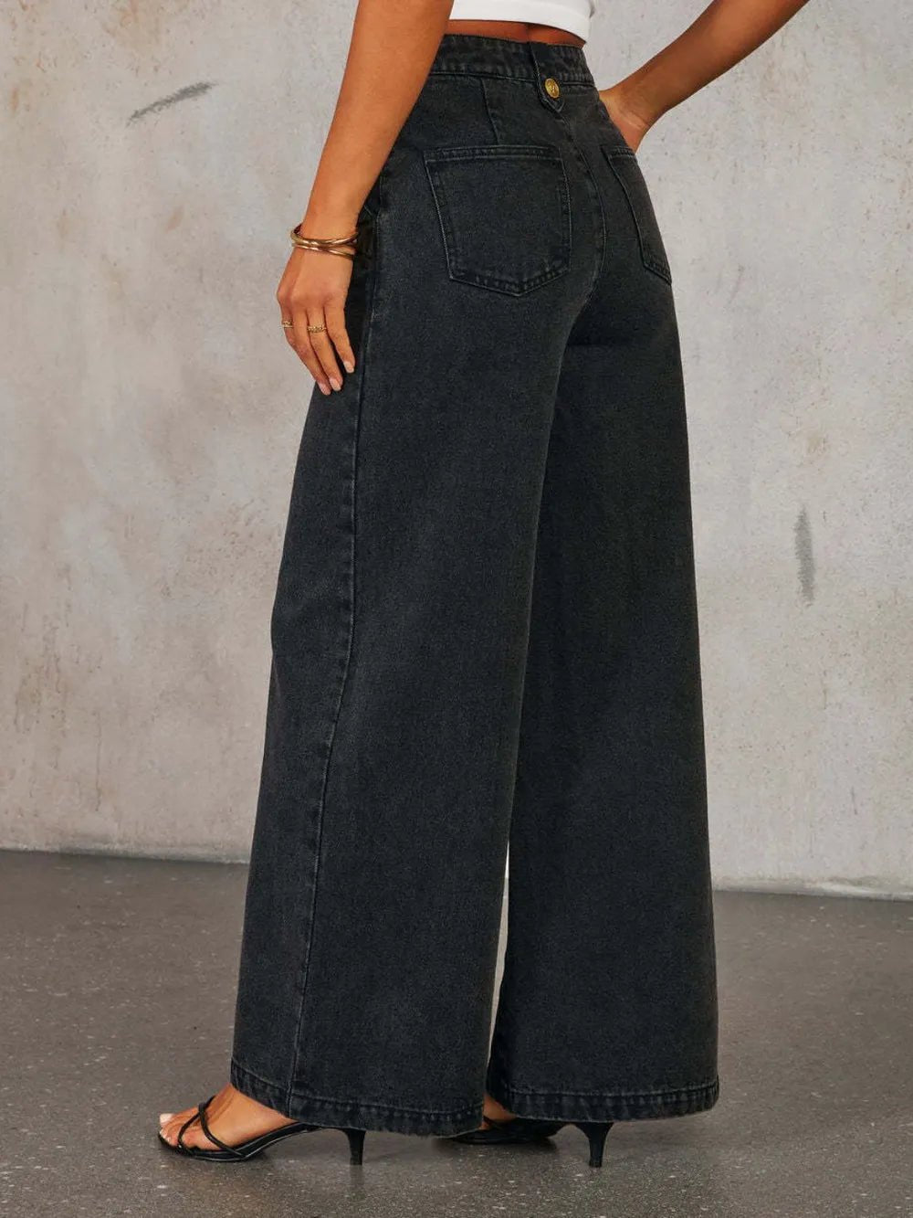 Santi High Rise Wide Leg Jeans - www.Shopthatapp.com