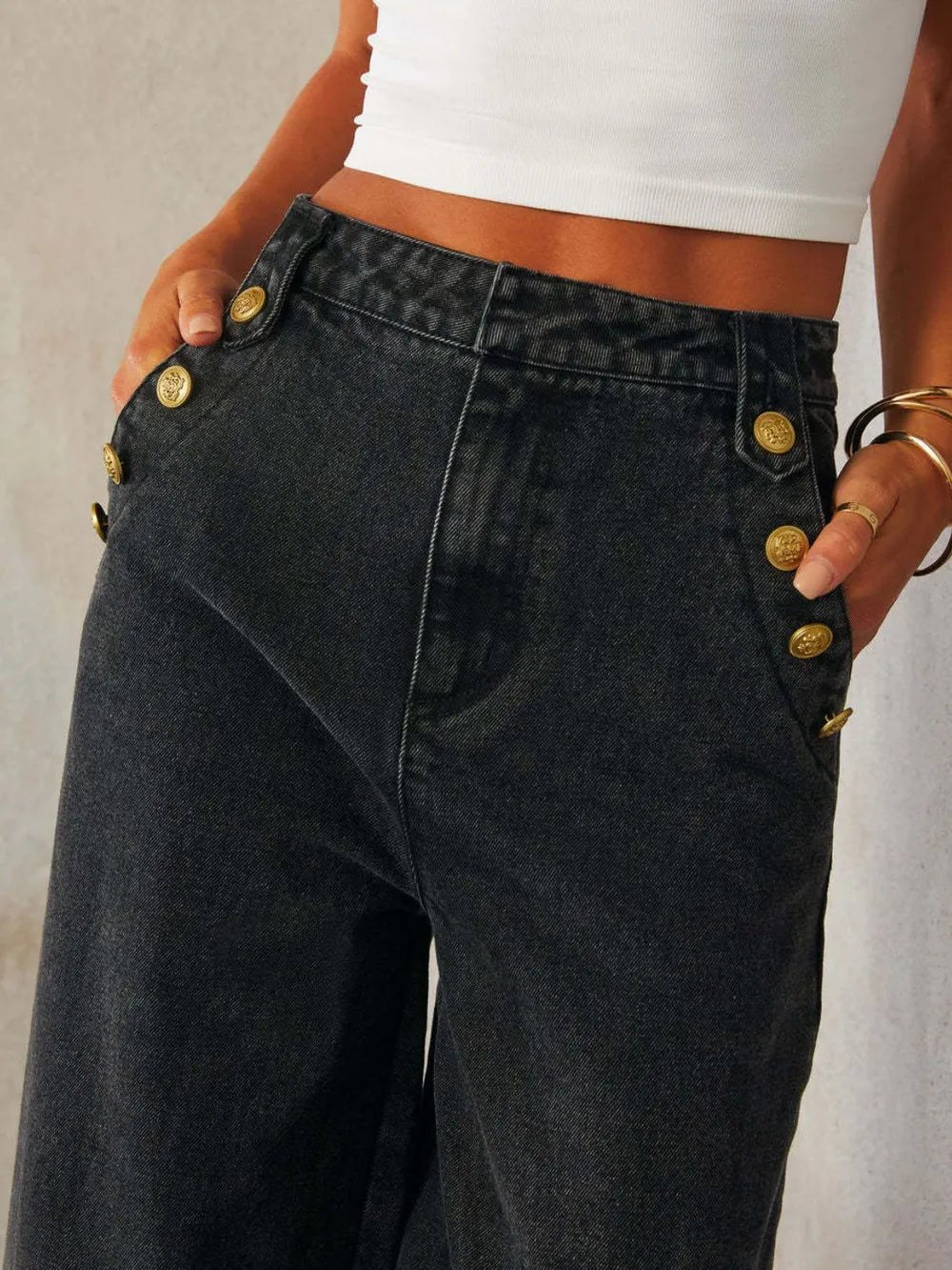 Santi High Rise Wide Leg Jeans - www.Shopthatapp.com