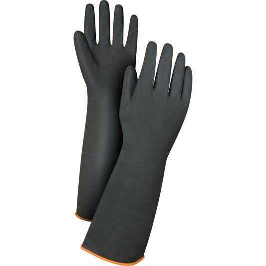 Heavyweight Chemical-Handling Gloves, Size Large/9, 18" L, Rubber Latex, 30-mil - www.Shopthatapp.com