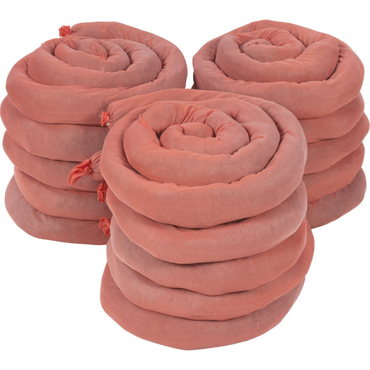 Sorbents Socks, Hazmat, 50 gal. Absorbancy, 3" W x 8' L, Pack of 15 - www.Shopthatapp.com