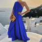 Robe ample à manches diagonales en dacron Selina
