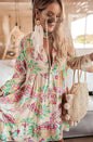 Robe tunique surdimensionnée abstraite Sena
