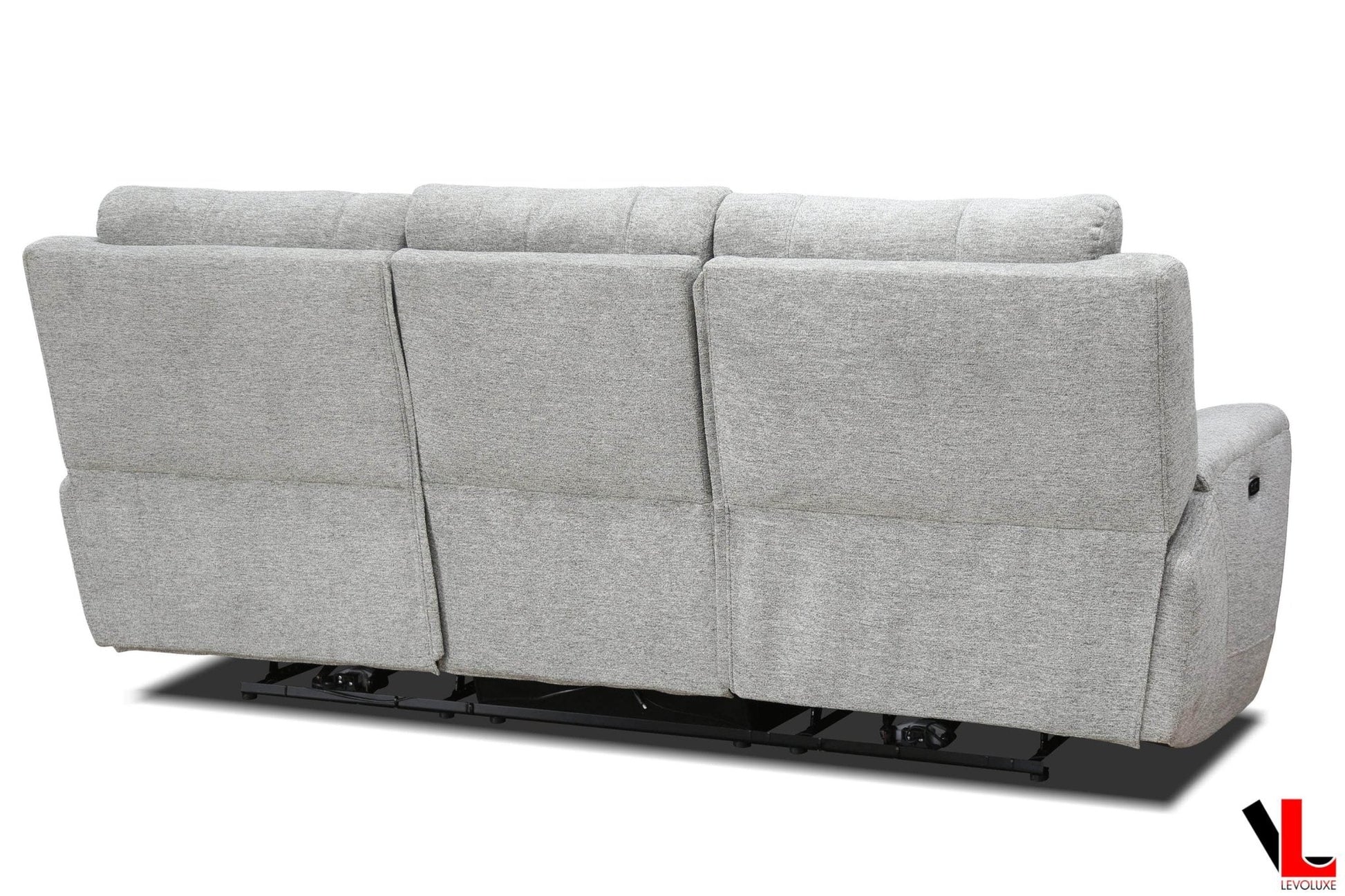 Sentinel 87.8" Power Reclining Sofa with Power Headrest in Tweed Ash Fabric - www.Shopthatapp.com
