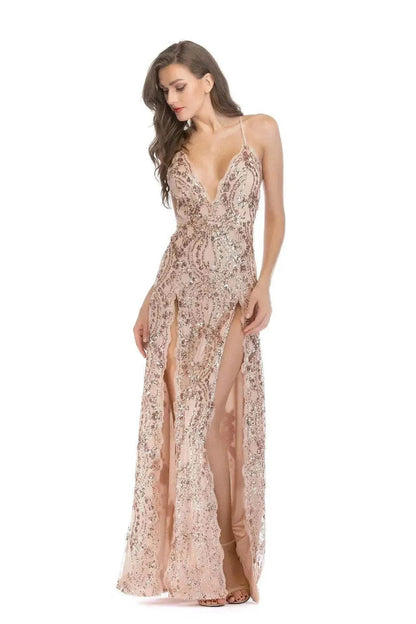 Charming Fashion Suspender Sleeveless Split Summer Women Dress - www.Shopthatapp.com