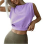 Charming Navel-Exposed Sweatshirt Summer Loose Sleeveless Running Fitness Yoga Crop Tops Tank Tops For Women. - www.Shopthatapp.com
