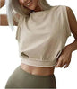 Charming Navel-Exposed Sweatshirt Summer Loose Sleeveless Running Fitness Yoga Crop Tops Tank Tops For Women. - www.Shopthatapp.com