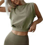 Charming Navel-Exposed Sweatshirt Summer Loose Sleeveless Running Fitness Yoga Crop Tops Tank Tops For Women. - www.Shopthatapp.com