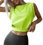 Charming Navel-Exposed Sweatshirt Summer Loose Sleeveless Running Fitness Yoga Crop Tops Tank Tops For Women. - www.Shopthatapp.com