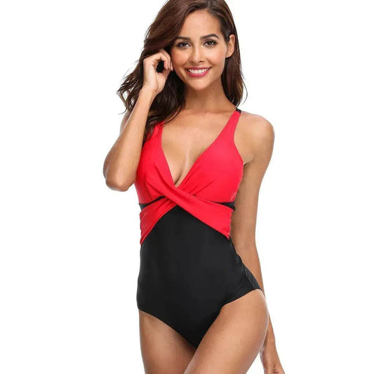 Charming Solid color One Piece Swimsuit Women Swimwear Bodysuit Swimsuit Female Push Up Monokini High Waist Bathing Suits Beach Wear - www.Shopthatapp.com