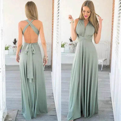 Charming Stunning Multi-rope Bandage 14 Color Dress Long Dress Gown - www.Shopthatapp.com