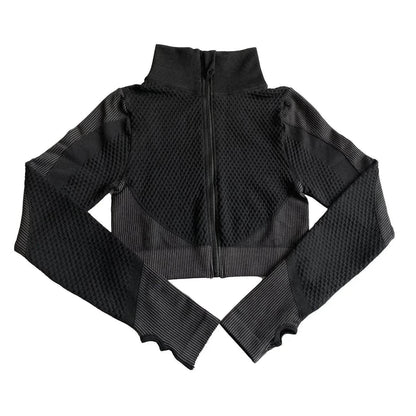 Shark Seamless Exercise Gym Wear Women's Long Sleeve Top - www.Shopthatapp.com