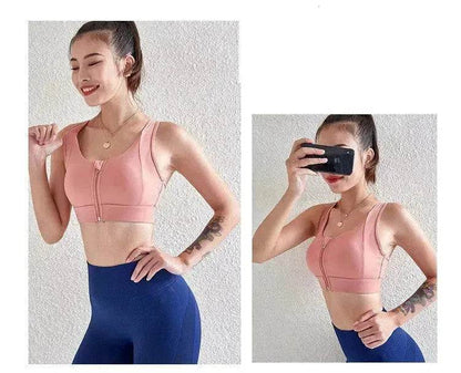 Shockproof Yoga Vest Type Exercise Workout Fitness Bra - www.Shopthatapp.com