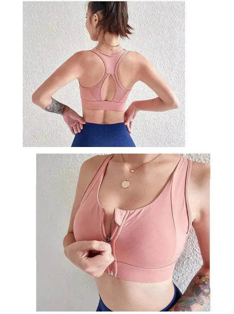 Shockproof Yoga Vest Type Exercise Workout Fitness Bra - www.Shopthatapp.com