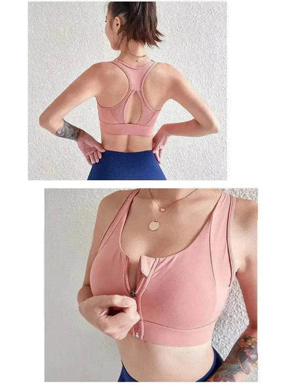 Shockproof Yoga Vest Type Exercise Workout Fitness Bra - www.Shopthatapp.com