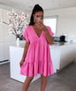 Shyla V-Neck Smock Dress - www.Shopthatapp.com