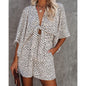 Sila V-Neck Lace Loose jumpsuit