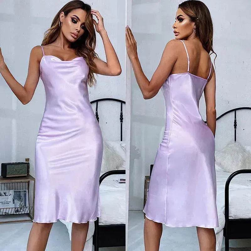 Silk Ice Silk Pajamas Ladies Thin Homewear - www.Shopthatapp.com