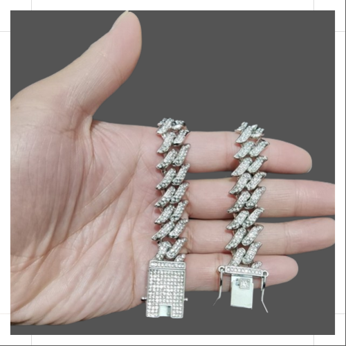 Lost and Found Silver Cuban Link Chain Bracelet