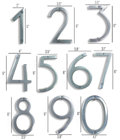 iDekor8 Silver House Number 3 in Modern Design for Stylish Home Address Display