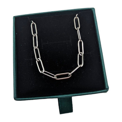 Collier chaîne trombone en argent