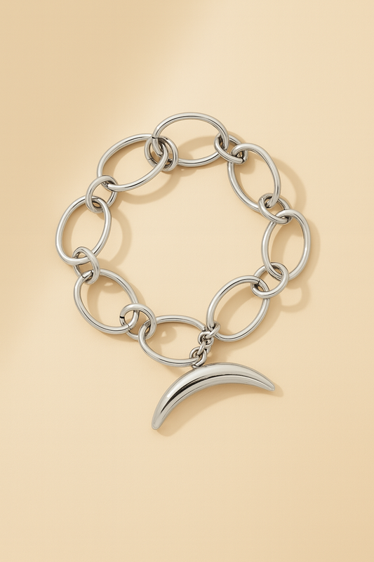 Silver Lunar Link Bracelet - www.Shopthatapp.com