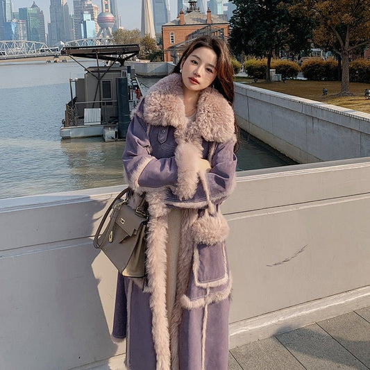 Manteau long en fausse fourrure Sinead