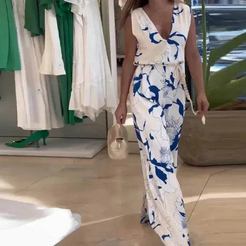 Sleeveless Top High Waist Pants Casual Suit Women - www.Shopthatapp.com