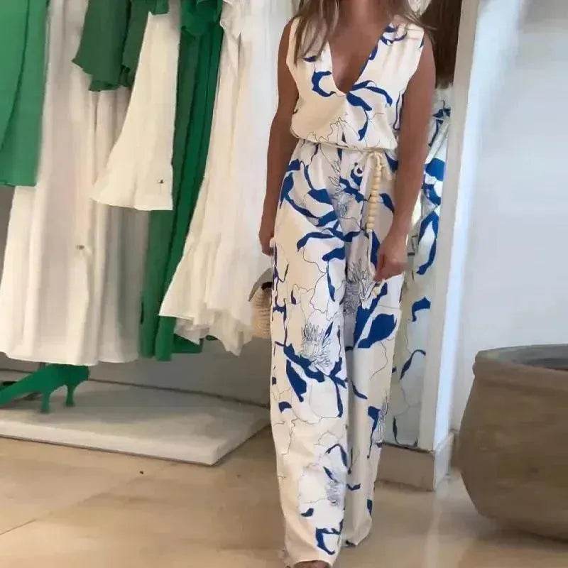 Sleeveless Top High Waist Pants Casual Suit Women - www.Shopthatapp.com