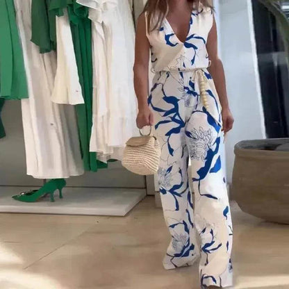 Sleeveless Top High Waist Pants Casual Suit Women - www.Shopthatapp.com