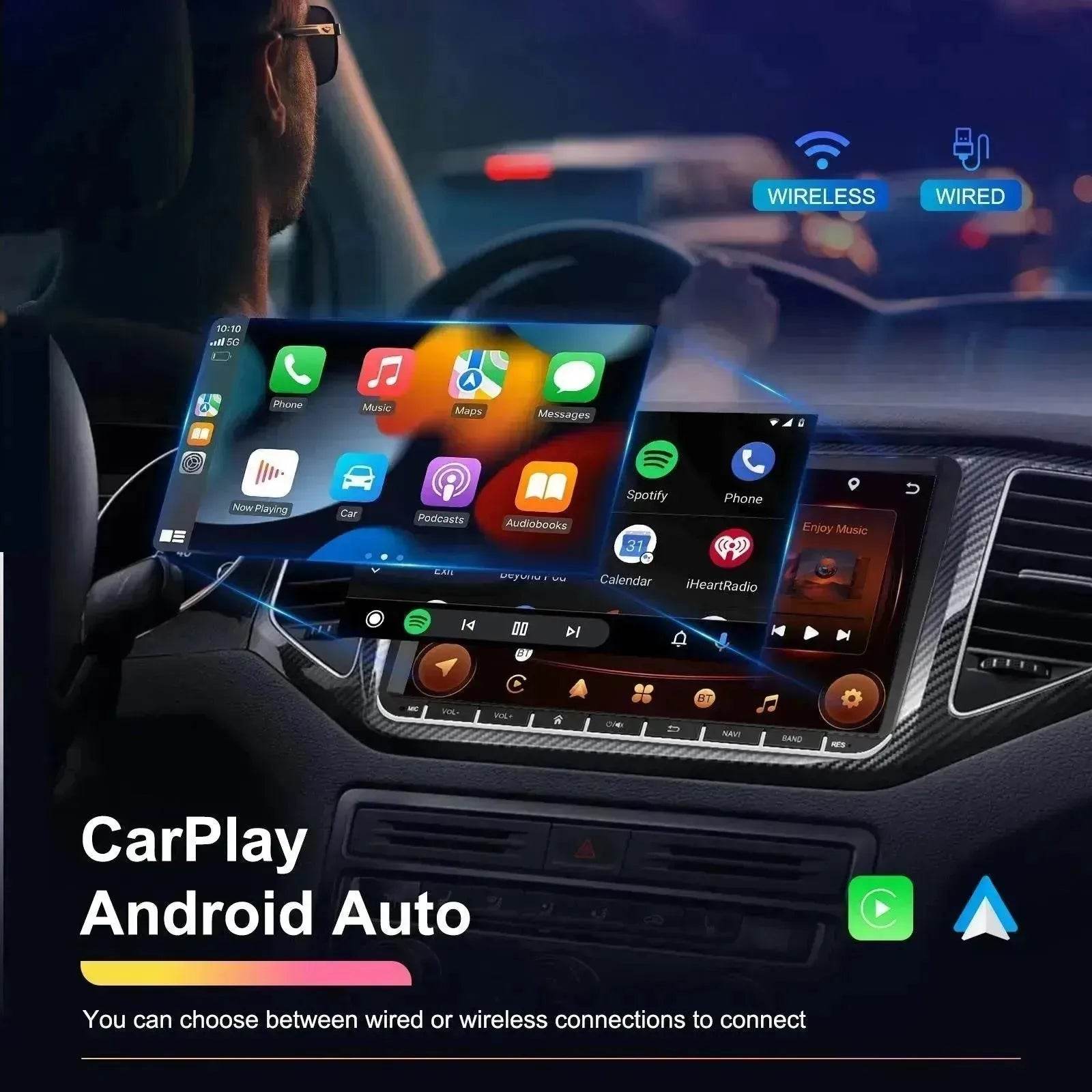 Smart All-in-one car Navigation player 2 64 Central Car Control, GPS, Phone-mirror link, Music Player, Rear View Camera, Global Weather Display, FM/RDS Radio, Driving Recorder Built-in wifi Connection - www.Shopthatapp.com