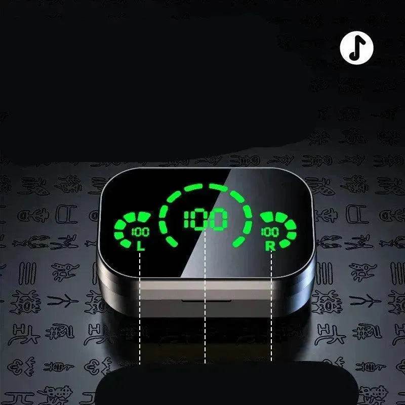 Smart YD03 Wireless Bluetooth Headphone TWS Large Screen Smart Digital Display Noise Cancellation Earpod In-Ear Earbuds Fingerprint Touch Headphone - www.Shopthatapp.com