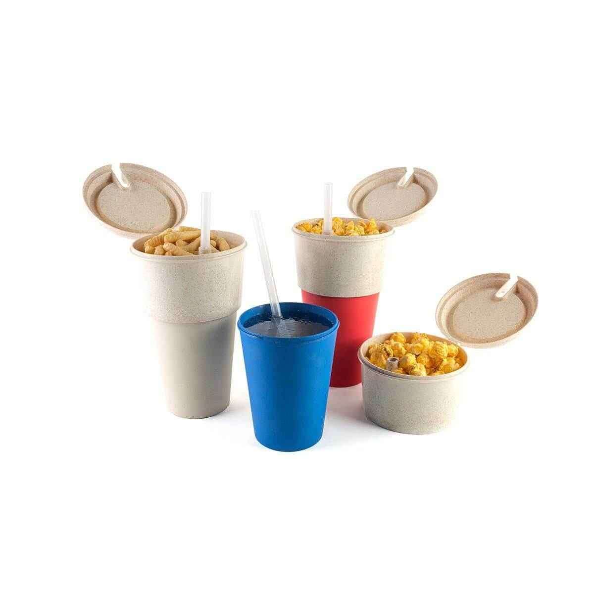 Peterson Housewares snack drink cup set Canada with colorful reusable cups and lids for snacks and beverages