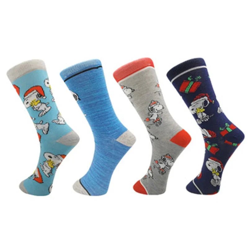 Snoopy Anime Socks Cotton Socks Adult Sock Men Women Cartoon Sports Socks Fashion Mid-calf Pattern Sock Skarpetki Sock Gifts - www.Shopthatapp.com