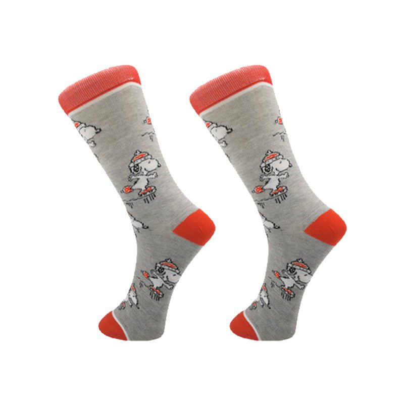 Snoopy Anime Socks Cotton Socks Adult Sock Men Women Cartoon Sports Socks Fashion Mid-calf Pattern Sock Skarpetki Sock Gifts - www.Shopthatapp.com