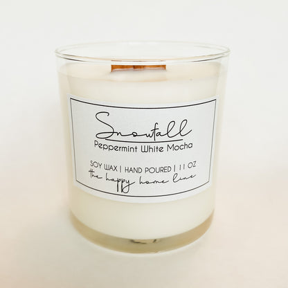Snowfall Wood Wick Candle-Candles, etc-www.Shopthatapp.com-The Happy Home Line
