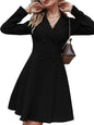 Solid Color Double Breasted Long Sleeve Trench Coat Fashion Slim Coat - www.Shopthatapp.com