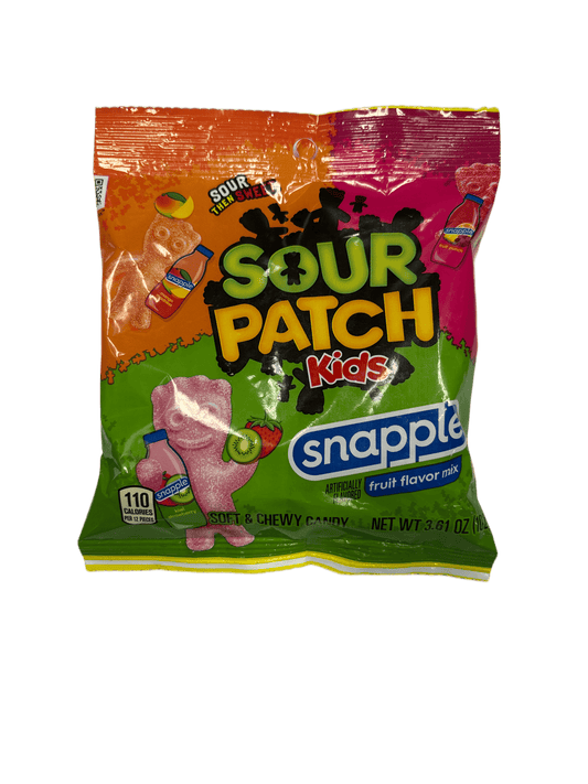 Sour Patch Kids Snapple Fruit Flavor Mix Peg Bag 3.61OZ BB 03/25 - www.Shopthatapp.com