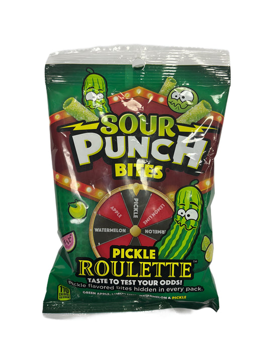 Sour Punch Bites Pickle Roulette Candy Bag 5OZ - U.S Edition - www.Shopthatapp.com