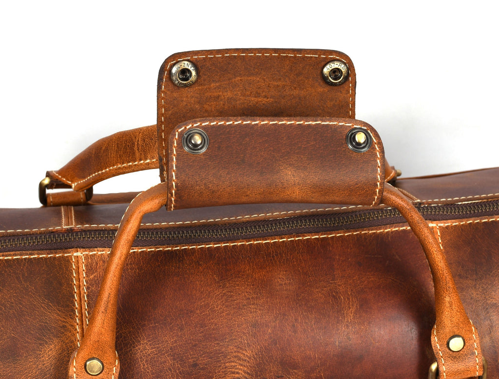 Souris Leather Travel Bag - Caramel Brown - www.Shopthatapp.com