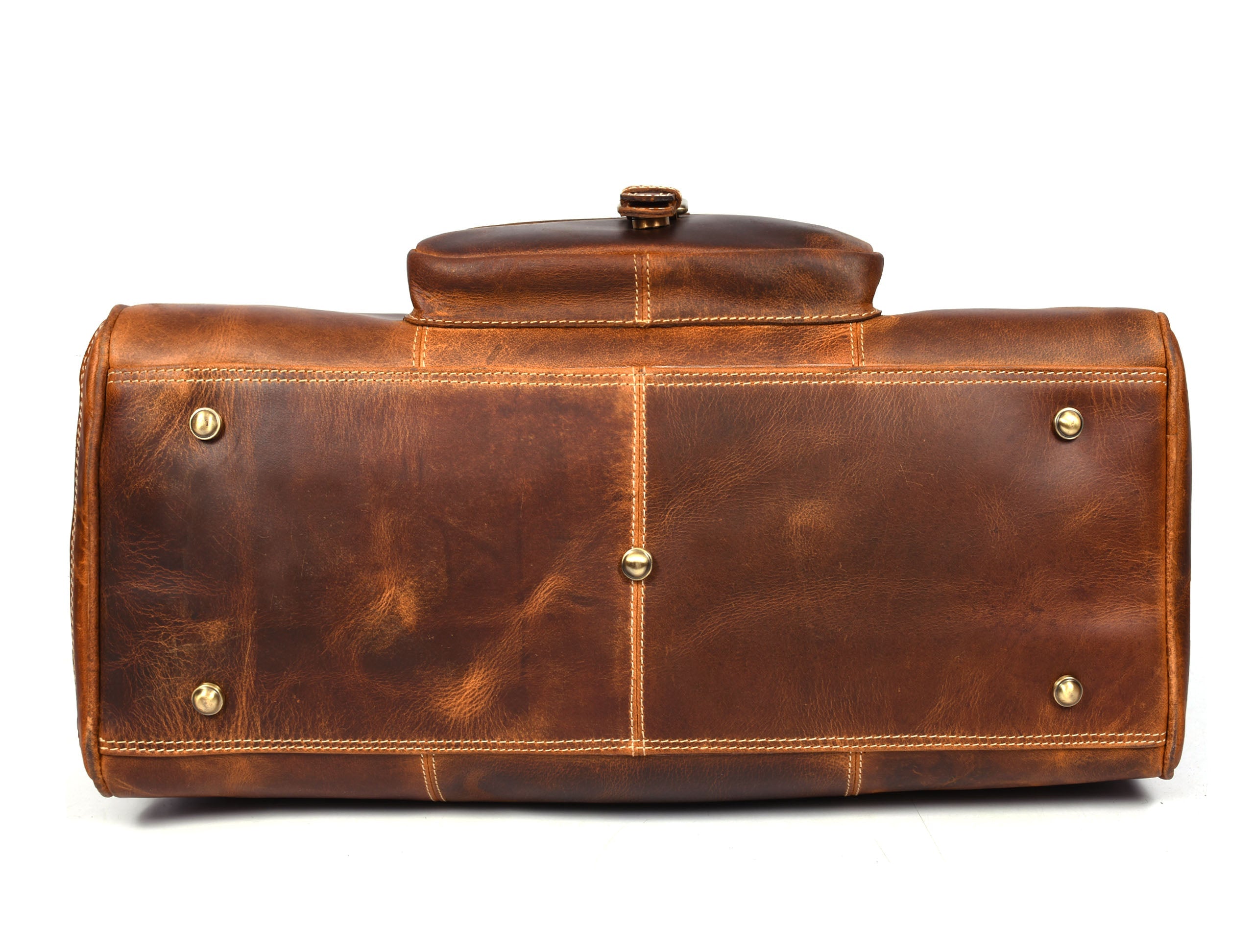 Souris Leather Travel Bag - Caramel Brown - www.Shopthatapp.com