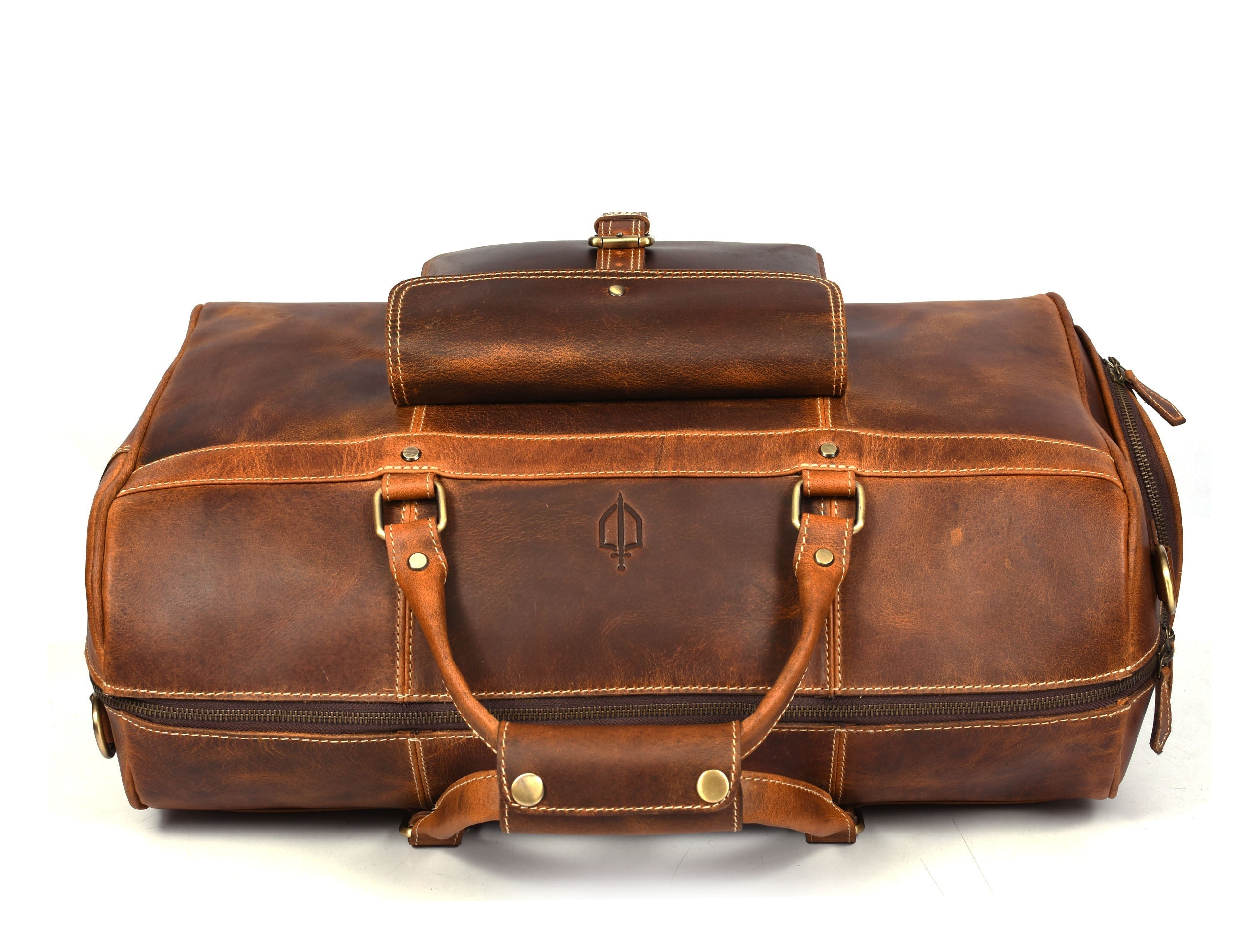 Souris Leather Travel Bag - Caramel Brown - www.Shopthatapp.com