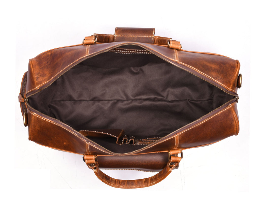 Souris Leather Travel Bag - Caramel Brown - www.Shopthatapp.com